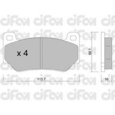822-391-0 CIFAM Комплект тормозных колодок, дисковый тормоз