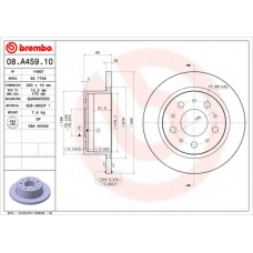 08.A459.10 BREMBO Тормозной диск