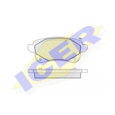 182222-208 ICER Комплект тормозных колодок, дисковый тормоз
