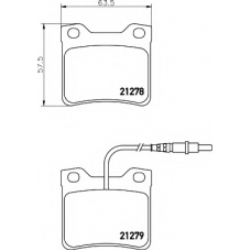 8DB 355 007-491 HELLA Комплект тормозных колодок, дисковый тормоз