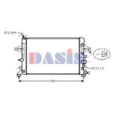 150058N AKS DASIS Радиатор, охлаждение двигателя