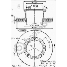 09.8543.10 BREMBO Тормозной диск