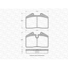 363702160820 MAGNETI MARELLI Комплект тормозных колодок, дисковый тормоз