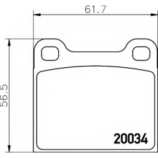 8DB 355 007-021 HELLA Комплект тормозных колодок, дисковый тормоз