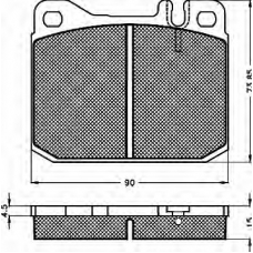 10105 BSF Комплект тормозных колодок, дисковый тормоз