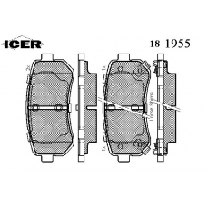181955 ICER Комплект тормозных колодок, дисковый тормоз