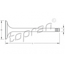 721 556 TOPRAN Впускной клапан