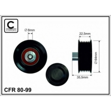 80-99 CAFFARO Паразитный / ведущий ролик, поликлиновой ремень