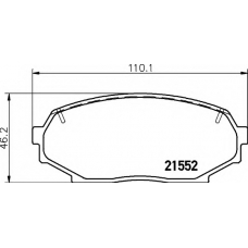 8DB 355 016-821 HELLA Комплект тормозных колодок, дисковый тормоз