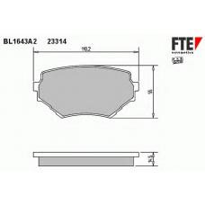 BL1643A2 FTE Комплект тормозных колодок, дисковый тормоз