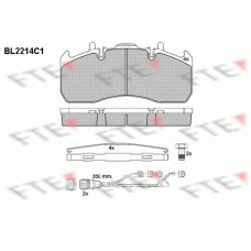 BL2214C1 FTE Комплект тормозных колодок, дисковый тормоз