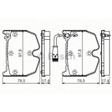 0 986 494 364 BOSCH Комплект тормозных колодок, дисковый тормоз