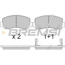 BP2727 BREMSI Комплект тормозных колодок, дисковый тормоз