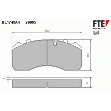 BL1749A4 FTE Комплект тормозных колодок, дисковый тормоз