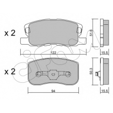 822-940-0 CIFAM Комплект тормозных колодок, дисковый тормоз