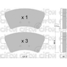 822-702-0 CIFAM Комплект тормозных колодок, дисковый тормоз