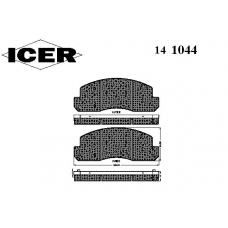 141044 ICER Комплект тормозных колодок, дисковый тормоз