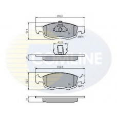 CBP01791 COMLINE Комплект тормозных колодок, дисковый тормоз