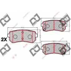 BP2134 DJ PARTS Комплект тормозных колодок, дисковый тормоз