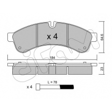 822-851-0 CIFAM Комплект тормозных колодок, дисковый тормоз
