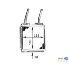 8FH 351 312-031 HELLA Теплообменник, отопление салона