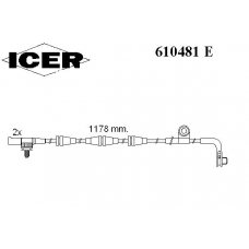 610481 E ICER Сигнализатор, износ тормозных колодок