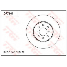 DF7345 TRW Тормозной диск