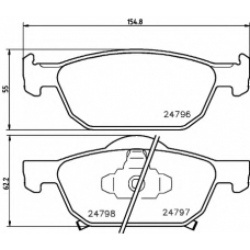 8DB 355 013-891 HELLA Комплект тормозных колодок, дисковый тормоз