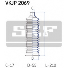 VKJP 2069 SKF Комплект пылника, рулевое управление