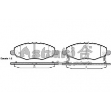 1080-8012J ASHUKI Комплект тормозных колодок, дисковый тормоз