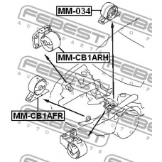 MM-034 FEBEST Подвеска, двигатель