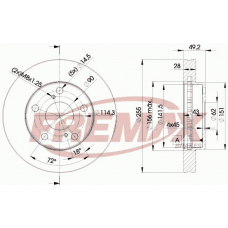 BD-3302 FREMAX Тормозной диск