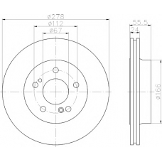 8DD 355 122-252 HELLA PAGID Тормозной диск