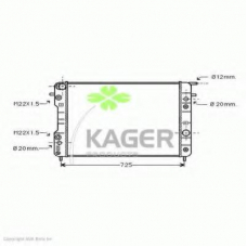 31-0776 KAGER Радиатор, охлаждение двигателя