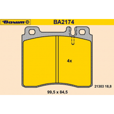 BA2174 BARUM Комплект тормозных колодок, дисковый тормоз
