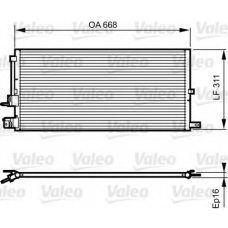 814199 VALEO Конденсатор, кондиционер