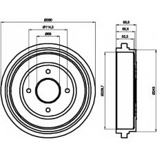 8DT 355 300-321 HELLA PAGID Тормозной барабан