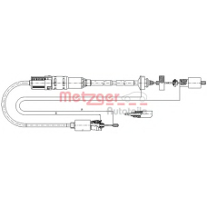 10.2967 METZGER Трос, управление сцеплением