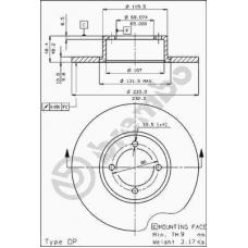 08.3518.10 BREMBO Тормозной диск