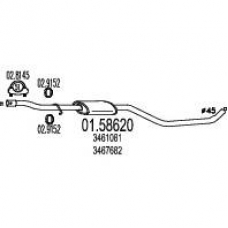 01.58620 MTS Средний глушитель выхлопных газов