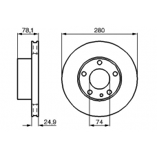 0 986 478 049 BOSCH Тормозной диск