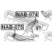 NAB-074 FEBEST Подвеска, рычаг независимой подвески колеса