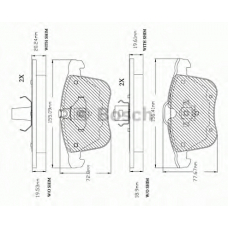 F 03A 150 030 BOSCH Комплект тормозных колодок, дисковый тормоз