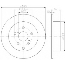 8DD 355 119-021 HELLA Тормозной диск