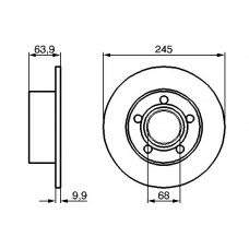 0 986 478 132 BOSCH Тормозной диск