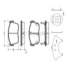 0 986 TB2 357 BOSCH Комплект тормозных колодок, дисковый тормоз