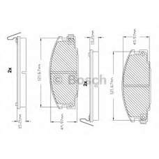 F 03B 150 222 BOSCH Комплект тормозных колодок, дисковый тормоз