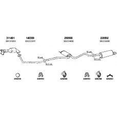 930693S TESH Exhaust system