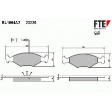 BL1664A2 FTE Комплект тормозных колодок, дисковый тормоз