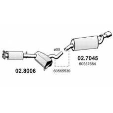 02.8006 ASSO Средний / конечный глушитель ог